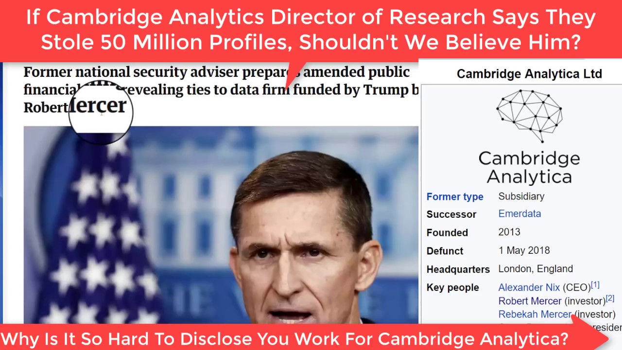 May 16th 2018 How Bannon’s Cambridge Analytica Set Up Flynn, MI6 Dossier Bonanza