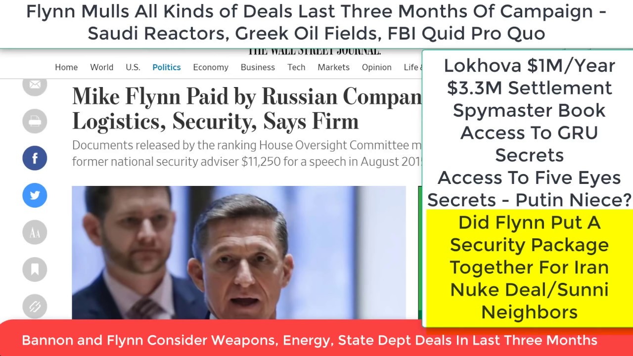 June 3rd 2018 Flynn In The Trump Campaign - A Series Of Entanglements. Setups?