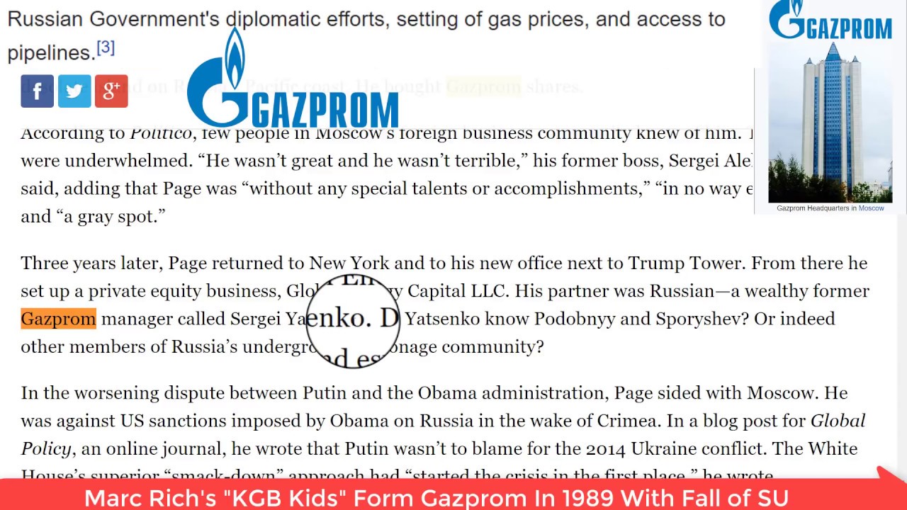 June 9th 2018 Carter Page Moves Into Trump Tower in 2007 With Gazprom, Spy Ever Since