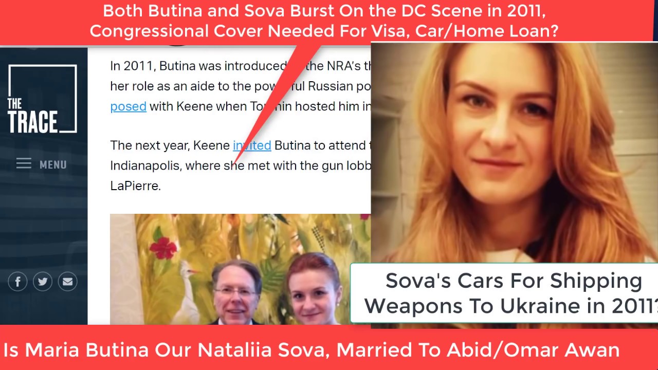 July 19th 2018 Is Butina Another Nataliia Sova? Wasn’t Sova’s Car Biz To Ship Weapons?