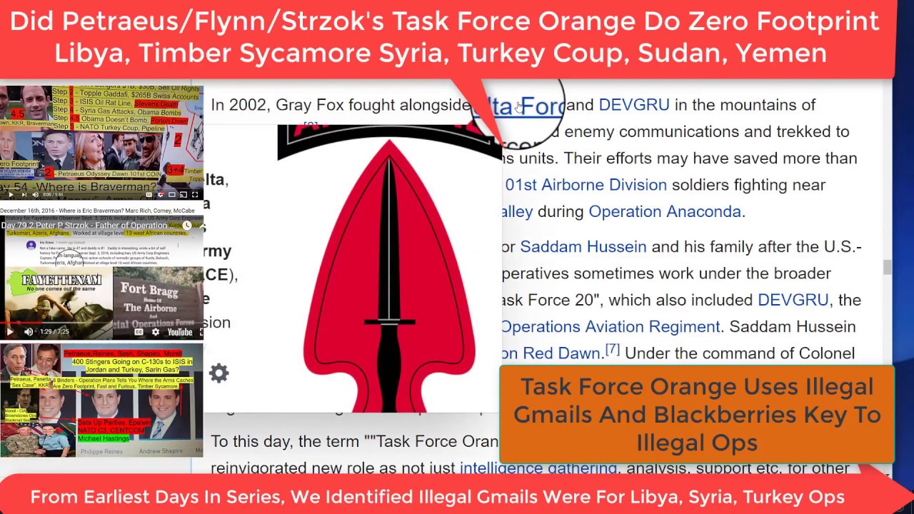 July 3rd 2018 Peter Strzok’s Trap Of Mike Flynn, and Task Force Orange