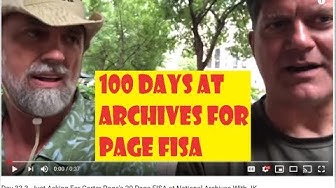 July 30th 2018 Just Asking For Carter Page’s 20 Page FISA at National Archives