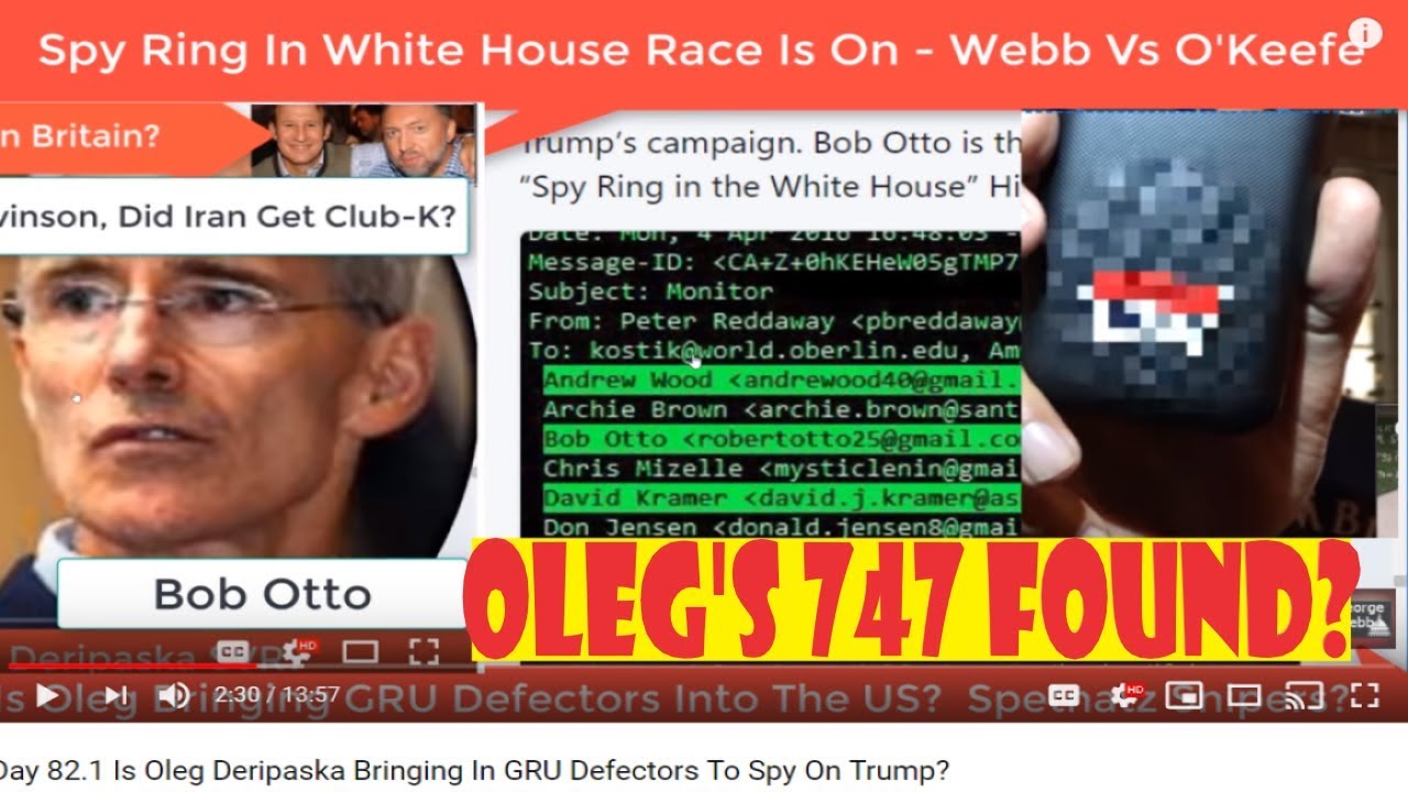 October 7th 2018 Bob Otto, Key CIA Communicating With Bob Levinson In Iran, Derailed FBI’s Gritz