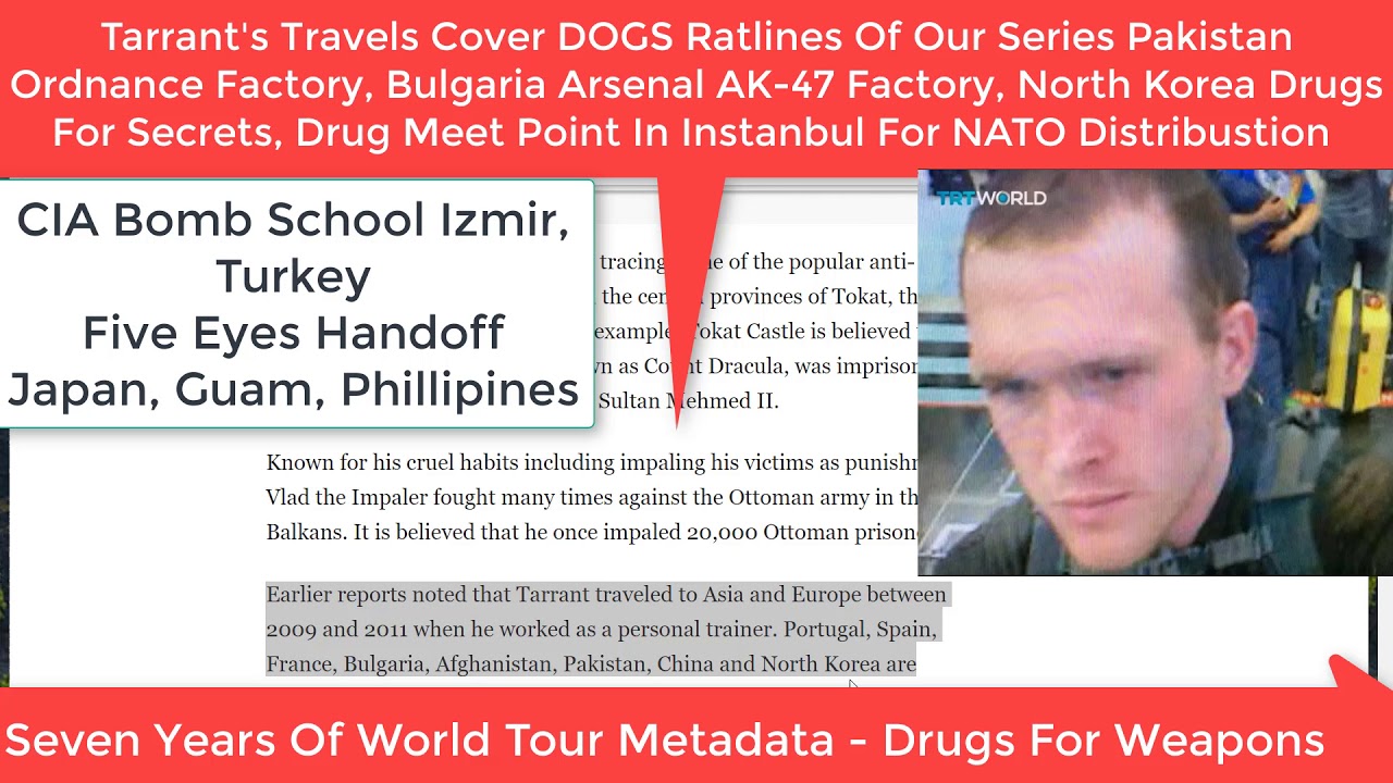 March 20, 2019 NZ Killer Metadata Screams Ratline Cleanup - Drugs and Weapons Again