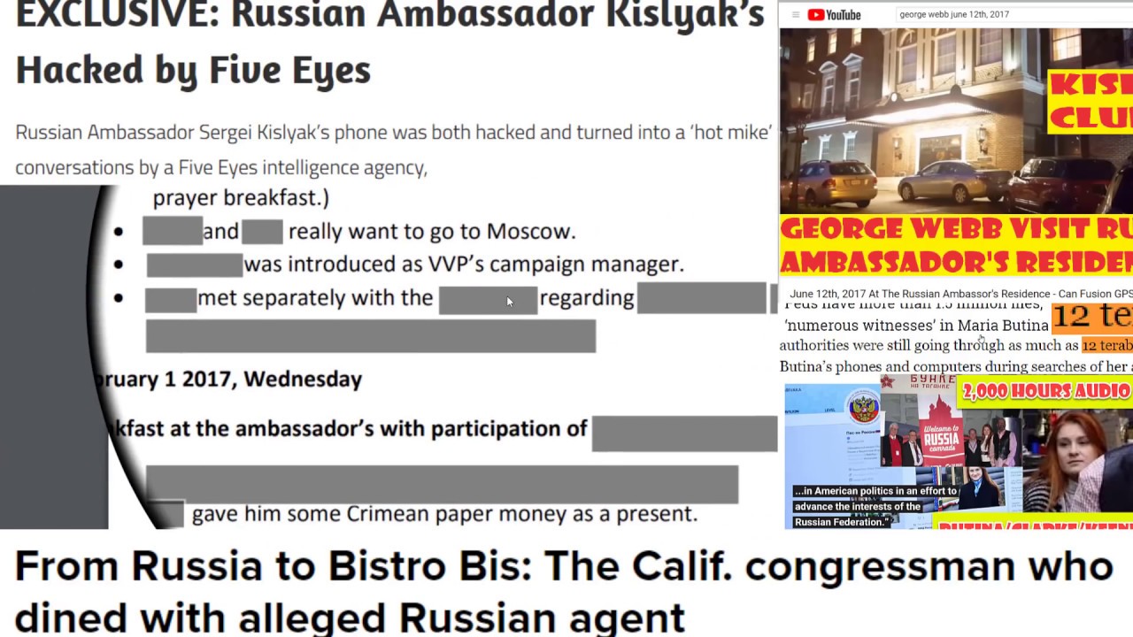 May 4th 2019 Mueller Didn’t Tell You Butina Was Kislyak’s Assistant, But The 1.5M Documents Will